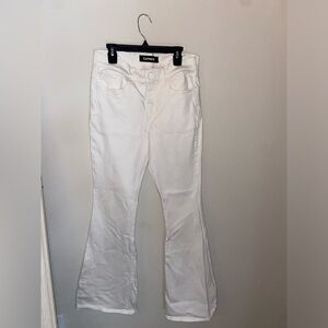 White Express high rise flare jeans